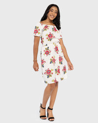 Load image into Gallery viewer, WHITE OFF SHOULDER DRESS
