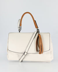Load image into Gallery viewer, CREAM TASSEL HANDBAG
