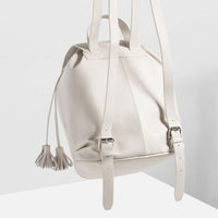 Load image into Gallery viewer, CREAM TASSEL BACKPACK
