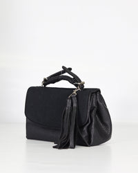 Load image into Gallery viewer, BLACK MINI SHOPPER BAG
