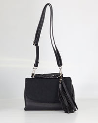 Load image into Gallery viewer, BLACK MINI SHOPPER BAG
