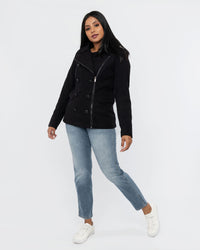 Load image into Gallery viewer, BLACK MELTON COAT
