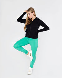 Load image into Gallery viewer, GREEN GYM TIGHTS WITH SIDE POCKETS
