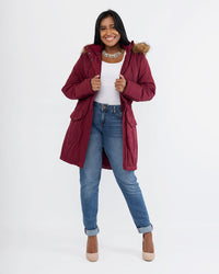 Load image into Gallery viewer, BURGUNDY PARKER JACKET
