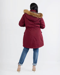 Load image into Gallery viewer, BURGUNDY PARKER JACKET
