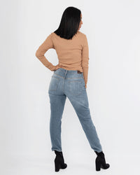 Load image into Gallery viewer, BROWN LONG SLEEVE COLLAR TOP
