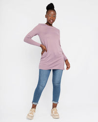 Load image into Gallery viewer, PURPLE LONG SLEEVE DRESS TOP
