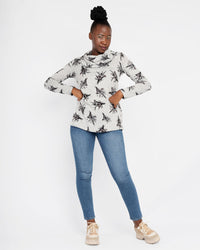 Load image into Gallery viewer, GREY &amp; BLACK POLONECK TOP
