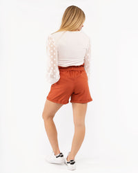 Load image into Gallery viewer, RUST PAPERBAG SHORTS
