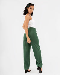 Load image into Gallery viewer, GREEN BOOTLEG PANTS

