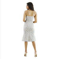 Load image into Gallery viewer, LILAC FLORAL HALTER NECK PANEL DRESS
