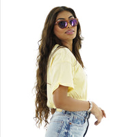 Load image into Gallery viewer, LIGHT YELLOW CROP TOP
