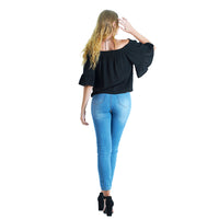Load image into Gallery viewer, BLACK FLUTTER SLEEVE TOP
